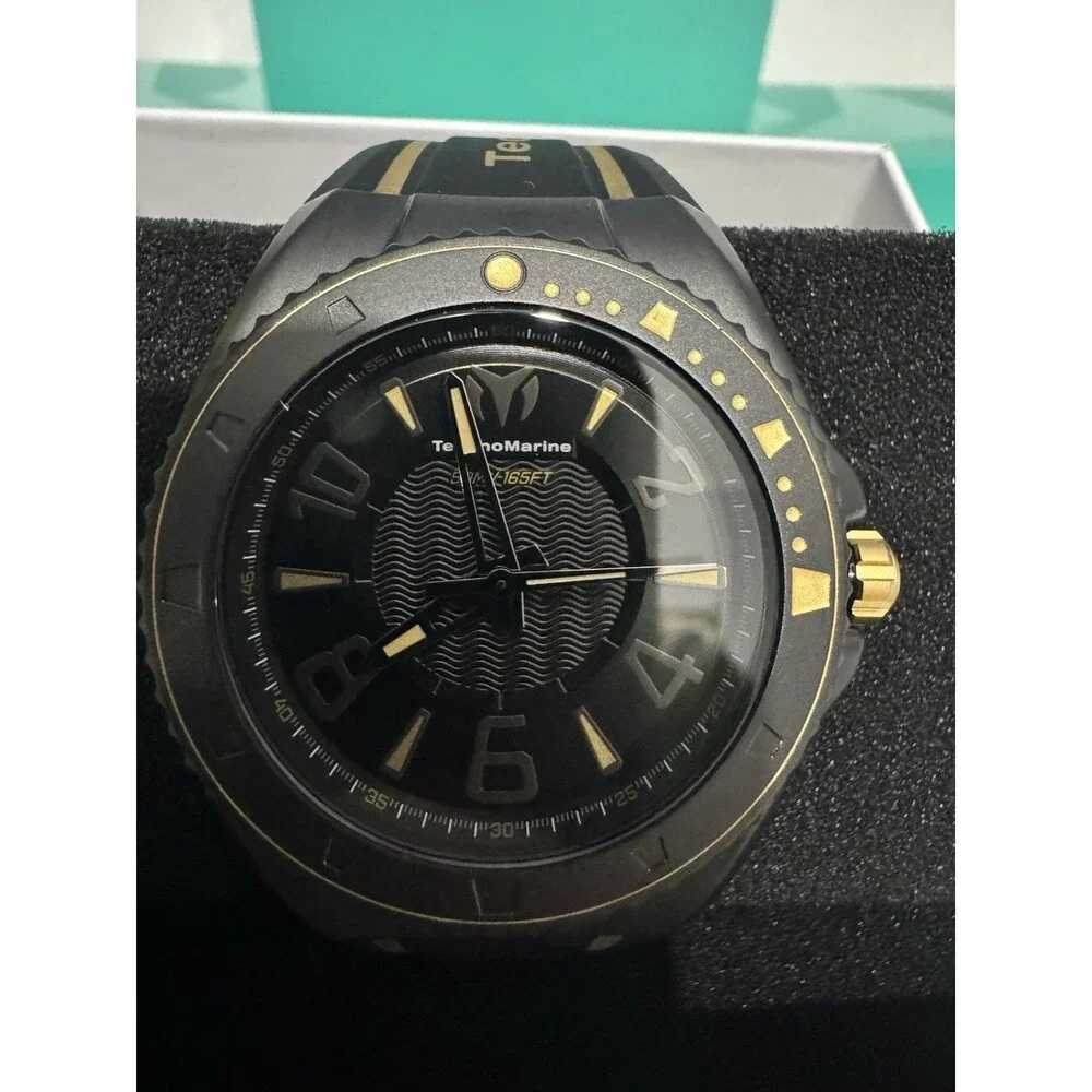 TechnoMarine Racing Legends 44mm Men’s Black and Gold Quartz Watch